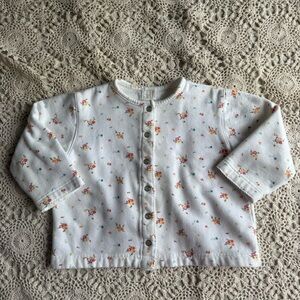 Vintage Baby Gap Floral Button Down Sweatshirt